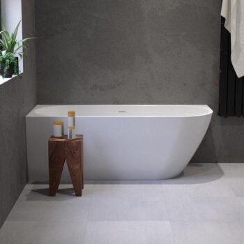 Bad hoekbad / back-to-wall 160x70x60cm MAT wit MQ1060 Alesso Corner