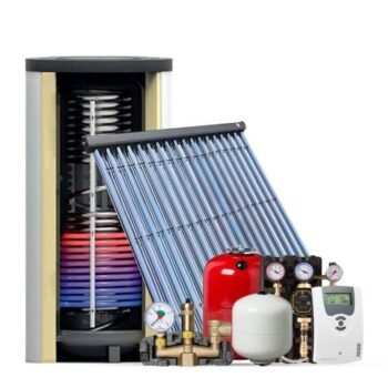 400 Liter Hygiëne Zonneboiler Pakket – 1 CPC 24 Heatpipe Collector – Platdak – Voor Tap- & CV-Water – Overheat Protectie & RVO Subsidie