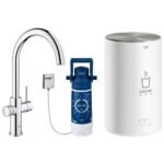 Grohe Red Duo Keukenmengkraan met boiler C-uitloop chroom